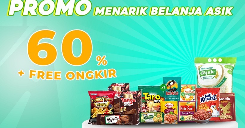 Belanja Asik Diskon hingga 60% untuk Makanan dan Minuman hanya di AladinMall by Mister Aladin