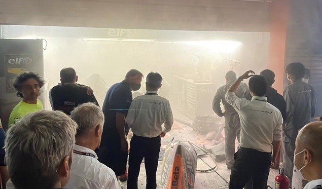 Sirkuit Motegi Kebakaran Jelang MotoGP Jepang 2022, Garasi Suzuki Nyaris Terbakar