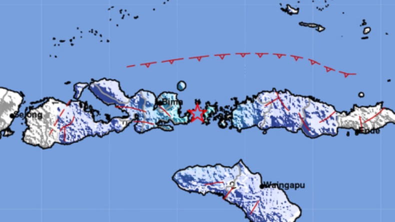 Gempa Terkini Magnitudo 4,9 Guncang Bima NTB