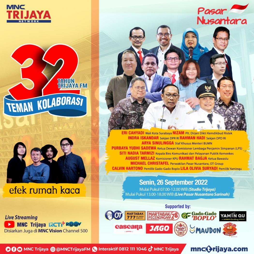 HUT Ke 32 Radio Trijaya Siapkan Acara Bertema Teman Kolaborasi