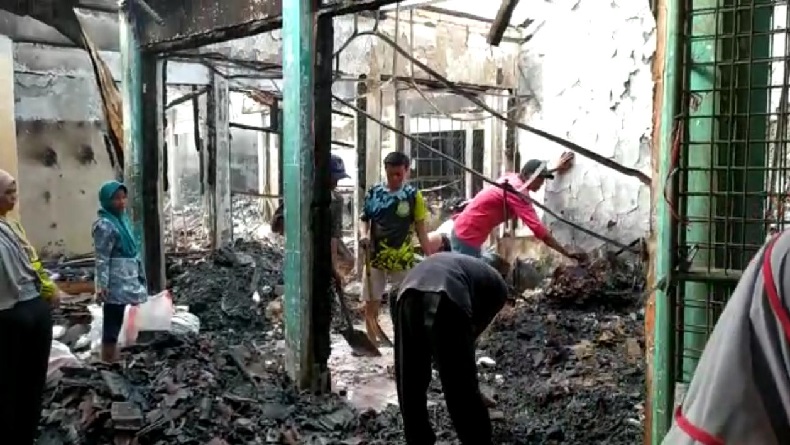 Suasana di Pasar Banjarsari Ciamis Pascakebakaran, Jualan Hangus, Pedagang Menangis