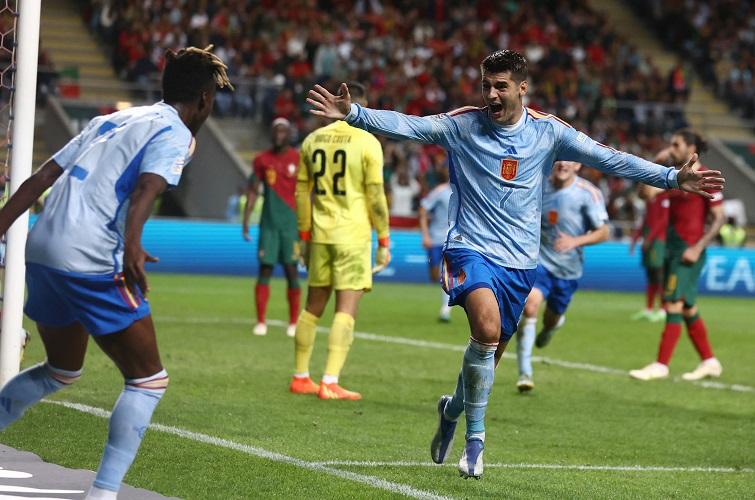 Hasil UEFA Nations League: Spanyol Libas Portugal, Alvaro Morata Dkk ke Semifinal