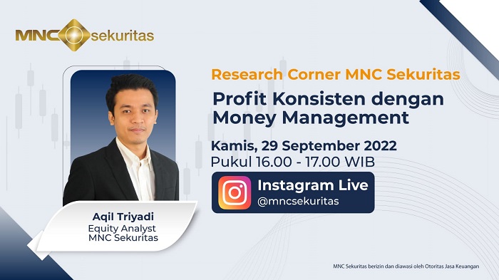 Saksikan IG Live Research Corner Hari Ini: Profit Konsisten dengan Money Management  