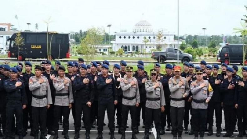 Pulang Dinas dari Papua, 102 Anggota Brimob Polda Kalsel Kembali ke Satuan