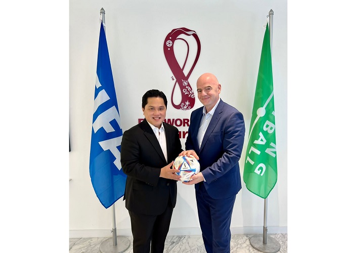 Erick Thohir Bertemu Presiden FIFA di Qatar, Ini yang Dibahas
