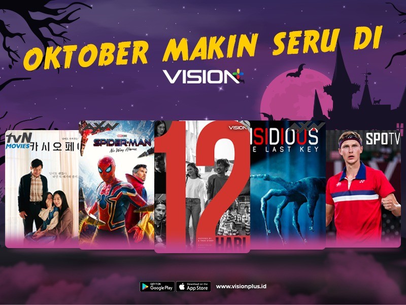 Intip Konten Vision+ Spesial Oktober, Ada 12 Hari hingga Insidious: The Last Key