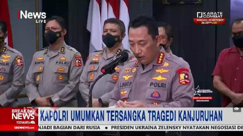 Ini 6 Tersangka Tragedi Kanjuruhan 