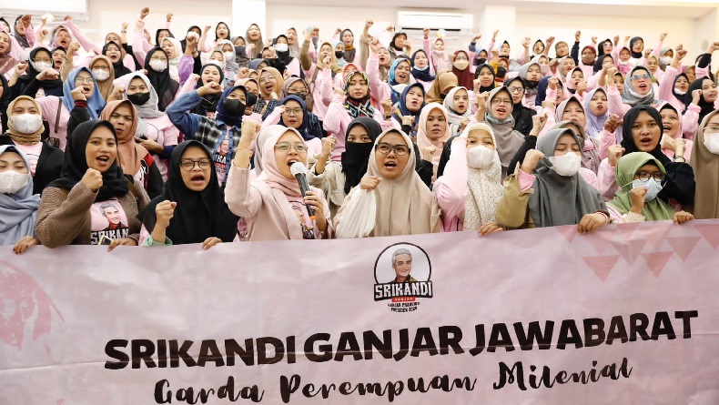 Ratusan Perempuan Milenial Bandung Dukung Ganjar Pranowo Jadi Presiden 2024