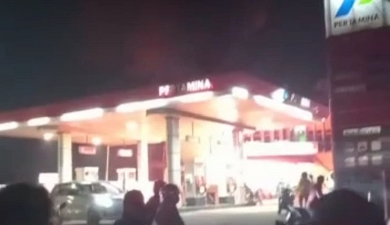 Motor Terbakar di SPBU Cisarua, Diduga akibat Korsleting Listrik