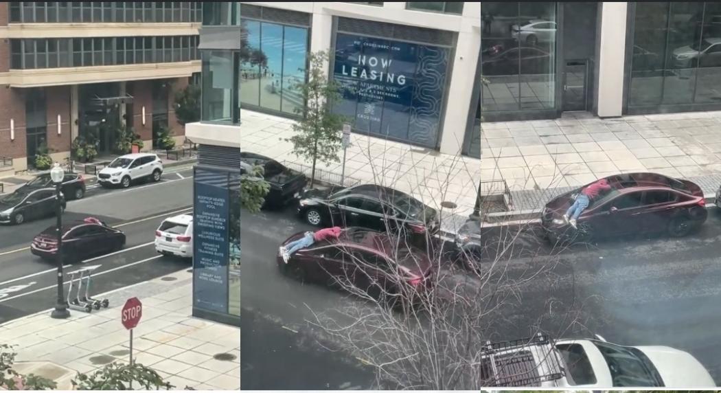 Viral Pria Tertidur di Kap Mobil Orang Lain, Pelaku Tetap Berbaring meski Kendaraan Melaju