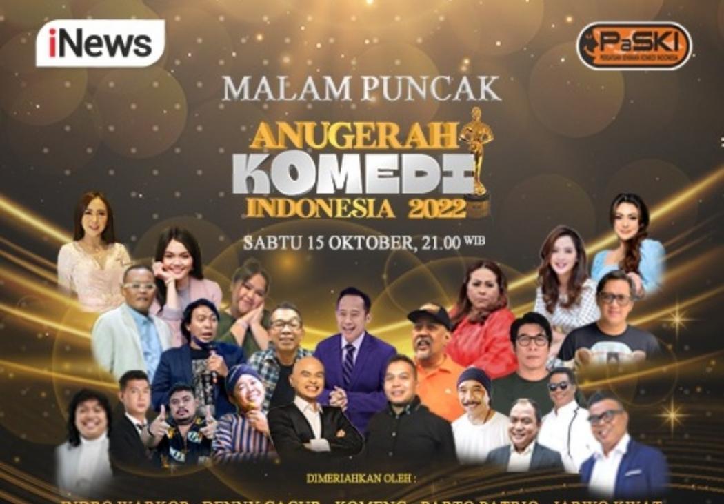 Kelucuan dan Kemeriahan Ada di Sini, Saksikan Malam Puncak Anugerah Komedi Indonesia 2022 di iNews