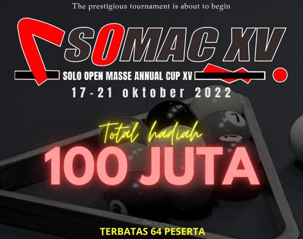 Insiatif PB POBSI, Turnamen Biliar SOMAC XV Digelar untuk Raih Poin Ranking Nasional