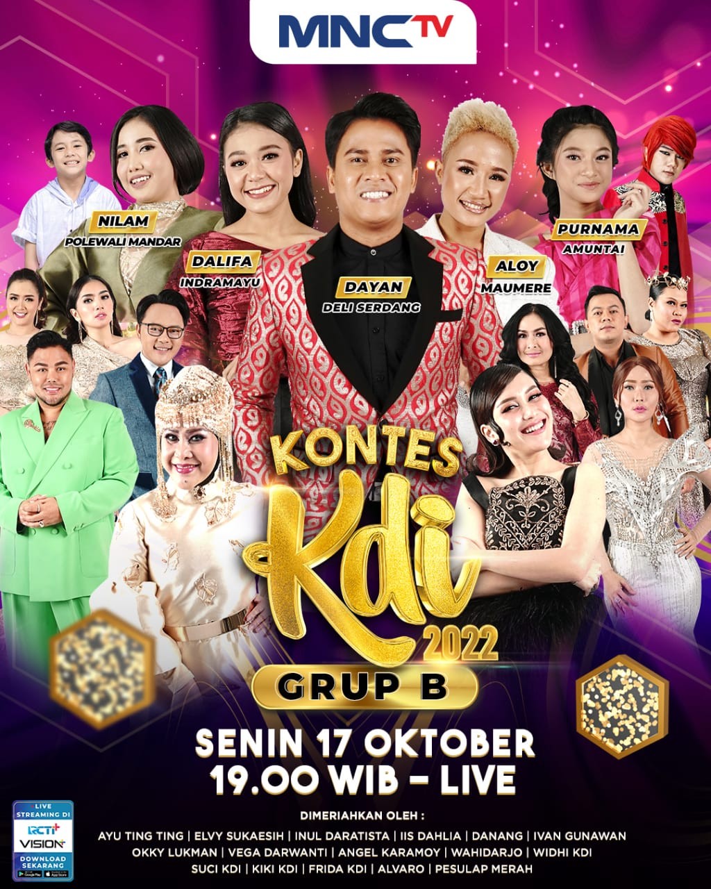 5 Kontestan di Grup B Siap Bersaing di Hadapan Juri dan Pemirsa KDI 2022