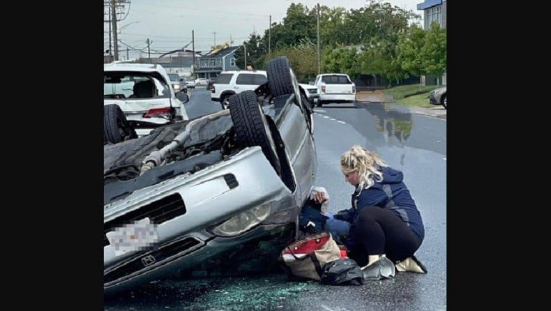 Inspiratif, Petugas Damkar Hamil Tua Alami Kecelakaan tapi Tetap Tolong Korban Lain