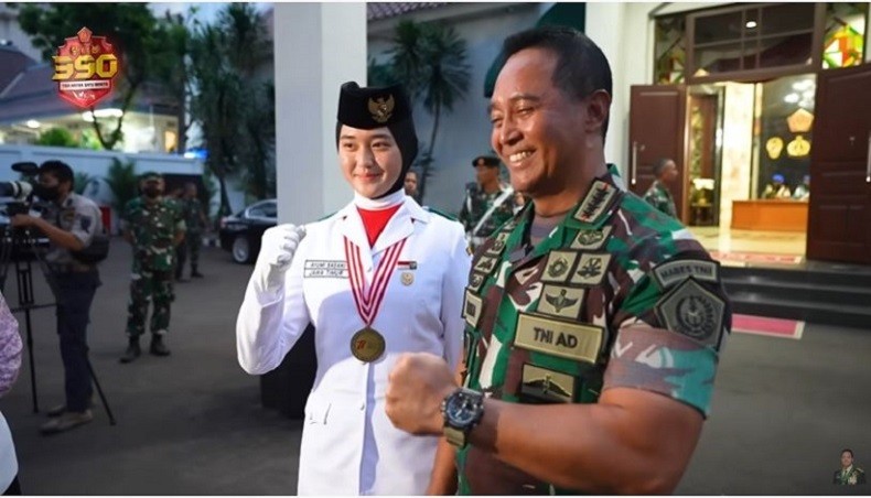 Paskibraka Keturunan Jepang Ini Ingin Jadi Tentara, Begini Respons Jenderal Andika Perkasa