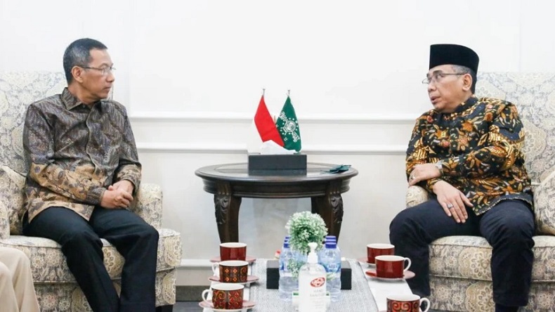 Kunjungan Perdana sebagai Pj Gubernur DKI, Heru Budi Hartono Sowan ke PBNU