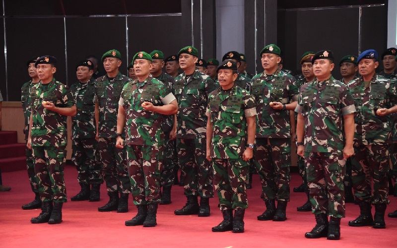 Jenderal Andika Naikkan Pangkat 49 Perwira Tinggi TNI, Ada Kapuspen hingga Pangkoarmada RI