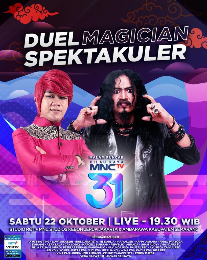 Jangan Lewatkan Duel Magician Paling Sensasional di Malam Puncak Kilau Raya MNCTV 31