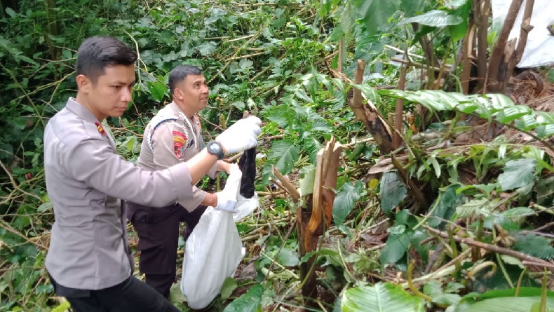 Polisi Bersihkan Situs Nagara Padang Bandung dari Kutang dan Celana Dalam
