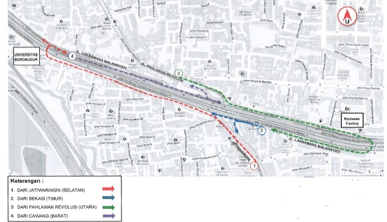 Ada Pekerjaan Off Ramp Jatiwaringin Tol Becakayu, Ini Rekayasa Lalin di Jalan Laksamana Malahayati 