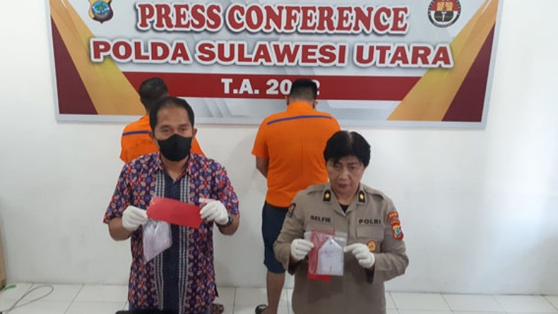 Polda Sulut Tangkap 2 Tersangka Sabu di Manado, 1 Pelaku Oknum Anggota Polisi