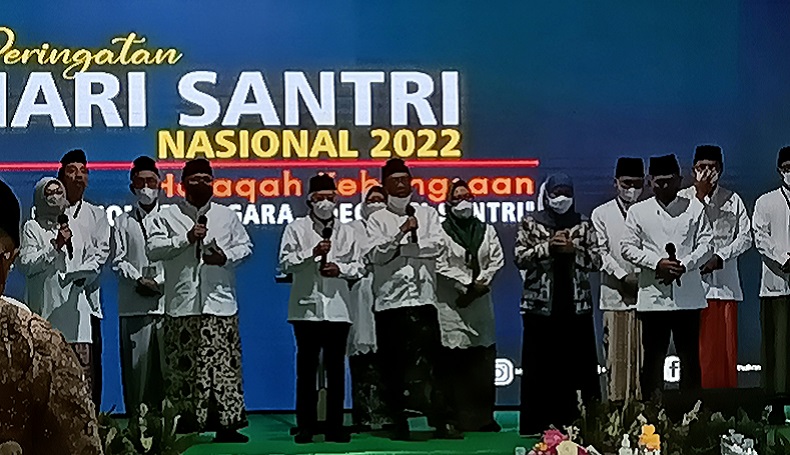 Peringati Hari Santri, Wapres Lantunkan Shalawat Bersama Sejumlah Menteri