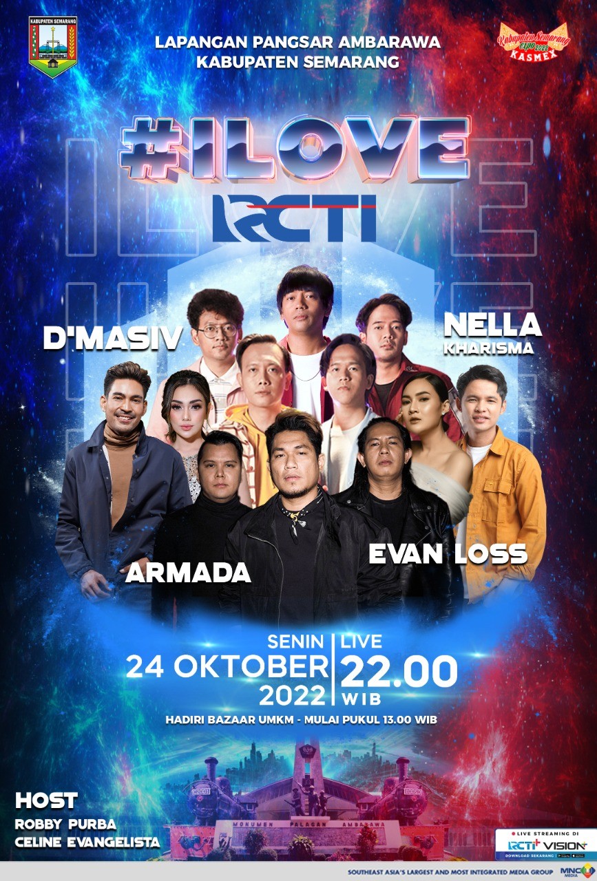 Malam Ini! Konser #ILOVERCTI dari Ambarawa Bakal Dimeriahkan Armada, d’Masiv, Nella Kharisma dan Evan Loss