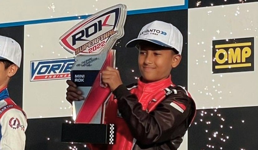 Pembalap Cilik Indonesia Qarrar Curi Perhatian Dunia, Naik Podium di Rok Cup Super Final Italia