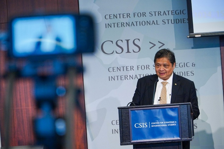 Menko Airlangga Paparkan Kunci Pemulihan Ekonomi RI dari Pandemi Covid-19 di Washington DC