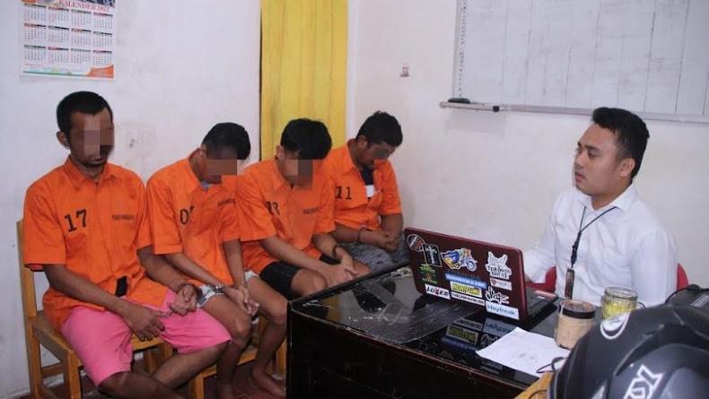 Kasus Narkoba, 4 Warga Pringsewu Simpan Sabu Ditangkap Polisi
