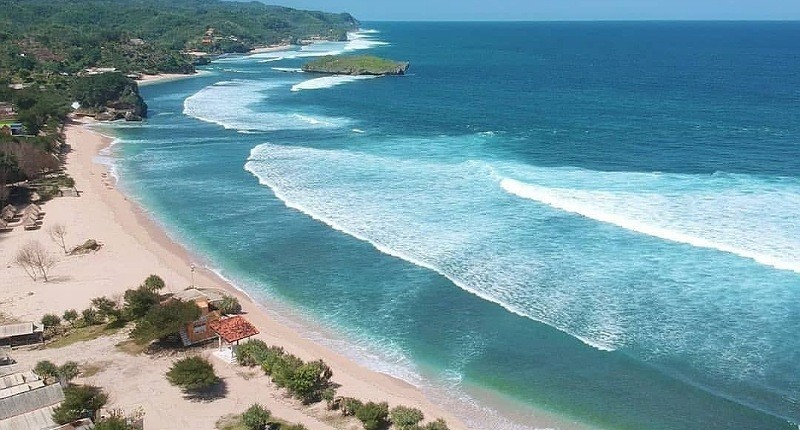 Pesona Pantai Krakal, Pernah Tersembunyi di Dasar Laut kini Jadi Tempat Wisata di Gunungkidul 