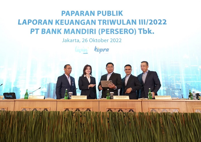Bank Mandiri Catatkan Laba Bersih Rp30,7 Triliun di Kuartal III 2022, Naik 59,4 Persen