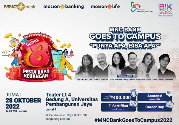MNC Bank Sambangi Universitas Pembangunan Jaya, Beri Edukasi Keuangan dan Perbankan