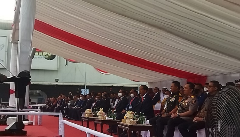 Jokowi, Prabowo hingga Panglima TNI Hadiri Indo Defence 2022 di Kemayoran