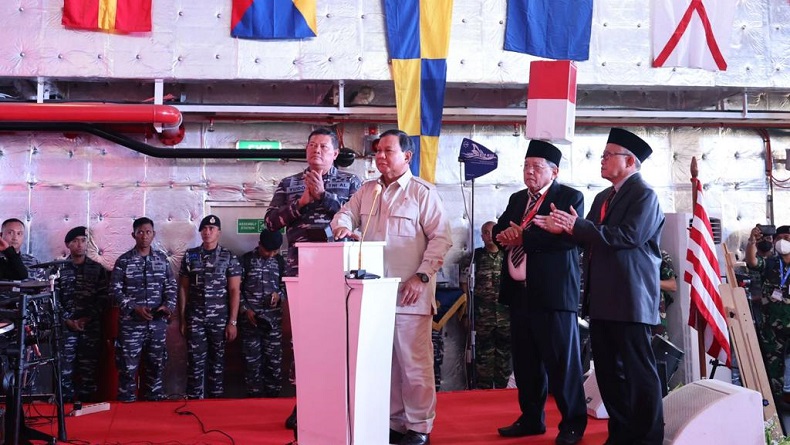 Prabowo Kukuhkan KRI Wahidin Sudirohusodo-991 Jadi RS Terapung, Bangga Kemampuan Anak Bangsa