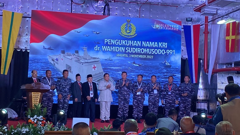 Pengukuhan KRI dr Wahidin Sudirohusodo, KSAL Komitmen Bangun Kemandirian Industri Pertahanan