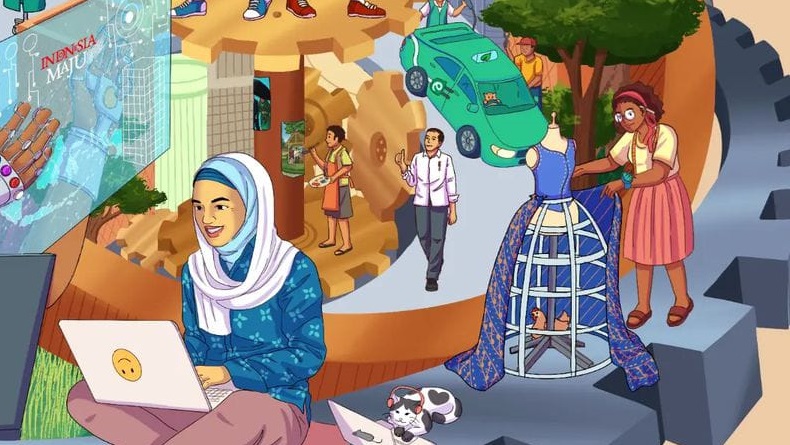 Presiden Jokowi Unggah Karikatur, Warganet Salfok Lihat Kucing Oyen Jadi Sopir