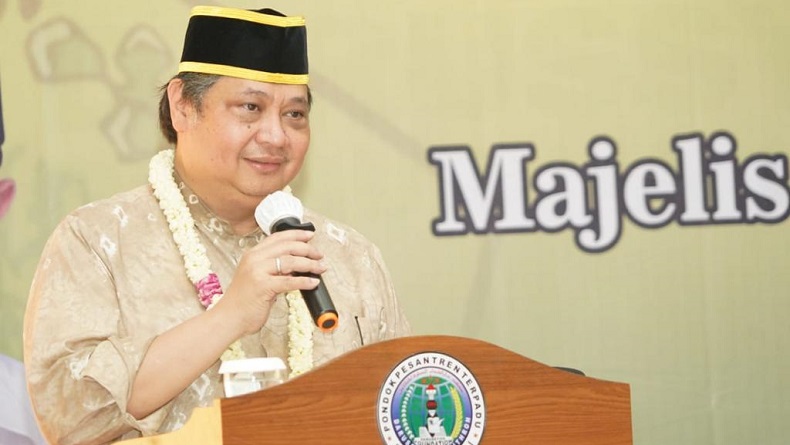 Sambangi Ponpes Yaspida Sukabumi, Airlangga Didoakan Jadi Presiden