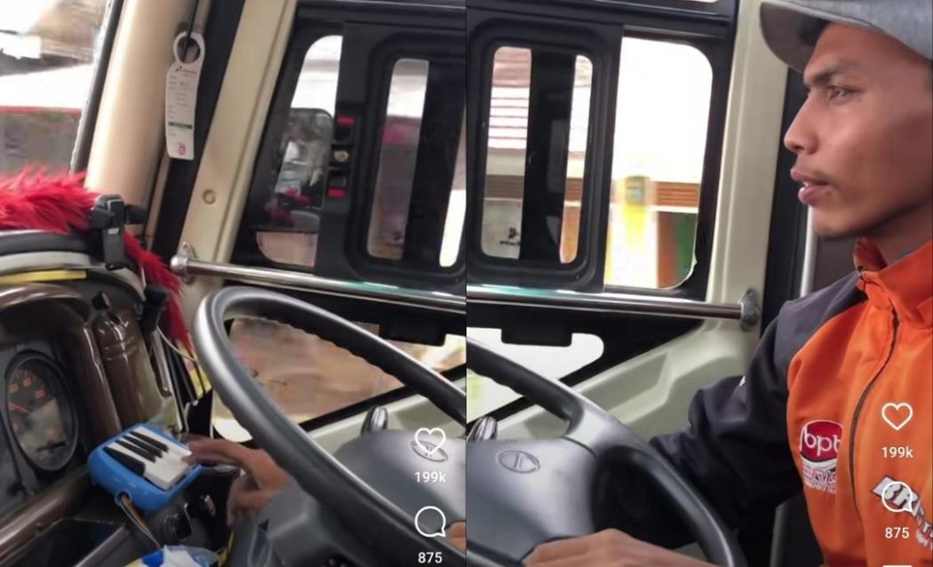 Viral Klakson Bus Pakai Pianika, Netizen Terpana: Request Lagu Dong Om