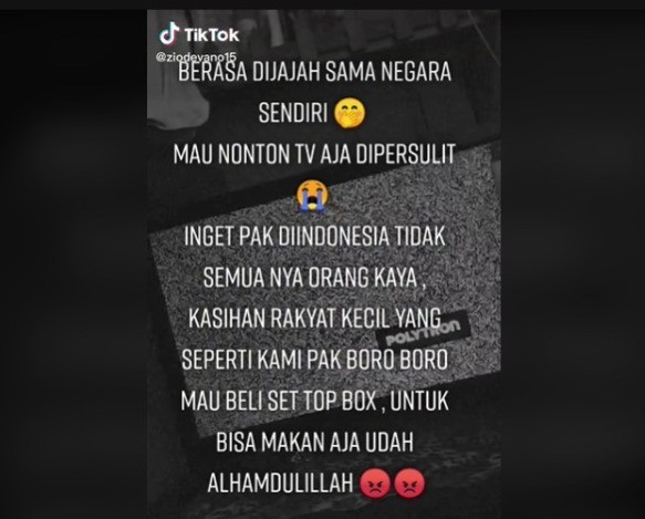 Viral Warganet Curhat TV Analog Dipadamkan: Ingat, di Indonesia Tidak Semuanya Kaya