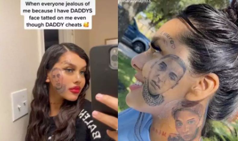 Terlalu Bucin, Perempuan Ini Bikin Tato Wajah Mantan Pacar di Pipi padahal Diselingkuhi