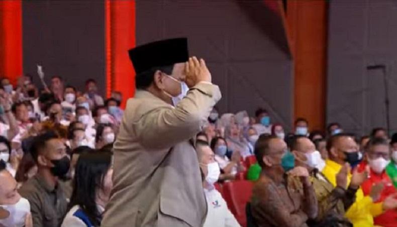 Disebut Pilpres 2024 Jatahnya oleh Jokowi, Prabowo Hormat 2 Kali