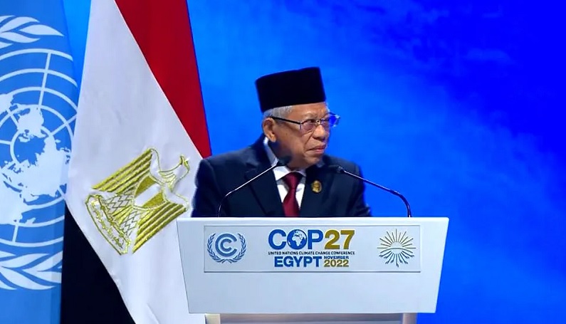 Wapres Ma'ruf Amin Dorong Implementasi Atasi Perubahan Iklim pada KTT COP27