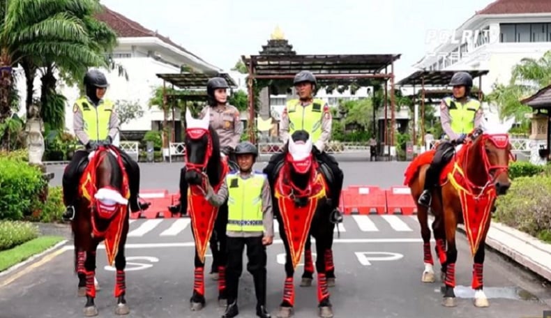 Polri Kerahkan Pasukan Berkuda untuk Patroli Pengamanan KTT G20 Bali