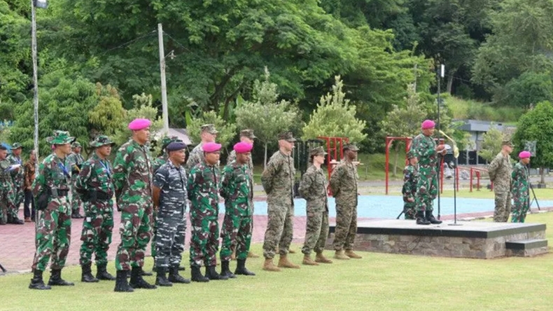 Marinir Gelar Latihan Bersama Prajurit US Marines di Lampung
