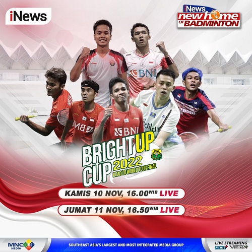 Sore Ini! Aksi Ganda Putra Indonesia Fajar/Pramudya di Bright Up Cup 2022, LIVE iNews