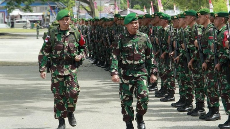 Kasdam XIII Sambut Kedatangan Satgas Ops Pamtas RI-PNG Yonif 711/Rks