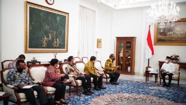 Bertemu 3 Pj Gubernur DOB Papua, Wapres Ma'ruf Amin Sampaikan 5 Pesan Ini