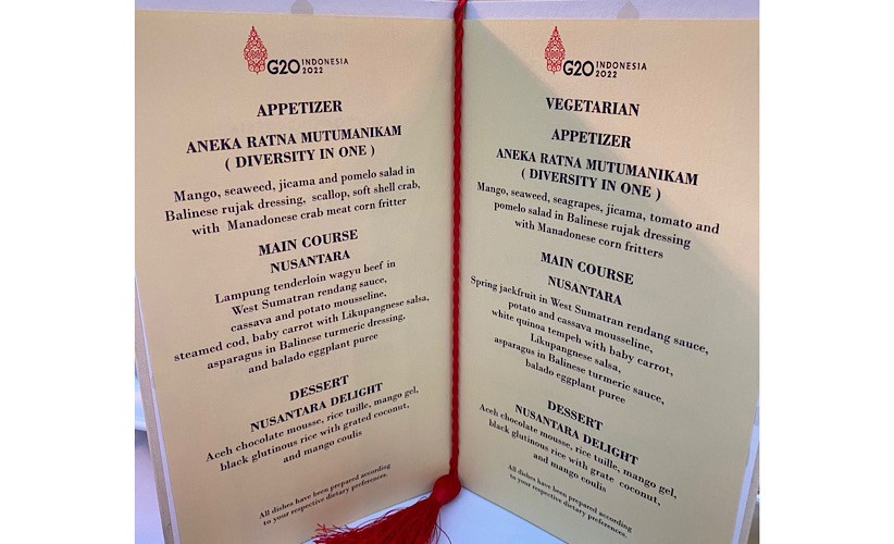 Intip Menu Makan Malam Delegasi G20 di GWK, Sandiaga Uno: Sajian Bhinneka Tunggal Ika