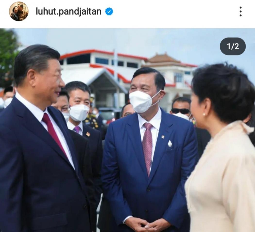 Momen Luhut Sambut Kedatangan Xi Jinping dan Sheikh Mohammed bin Zayed Al Nahyan 